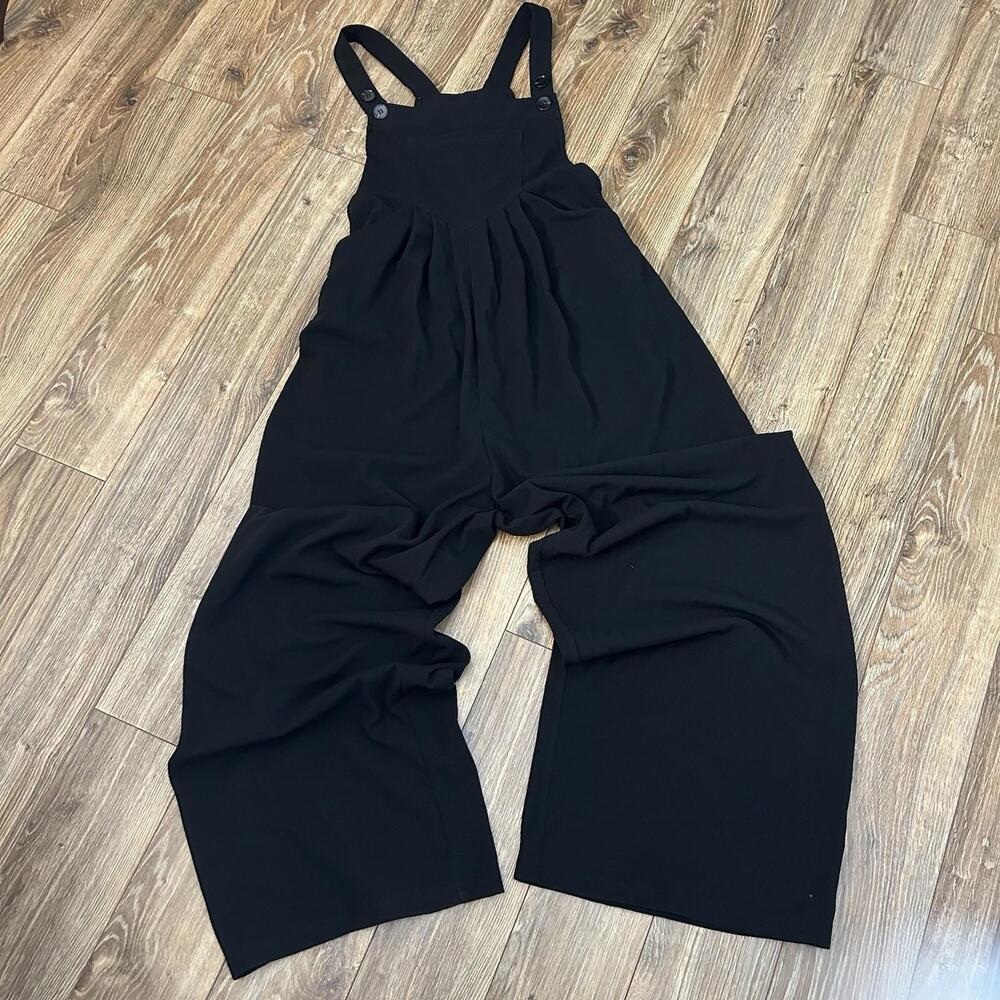 NWT Halara Women’s XS Black Overalls Jumpsuit Jogger Pockets Reg Length
